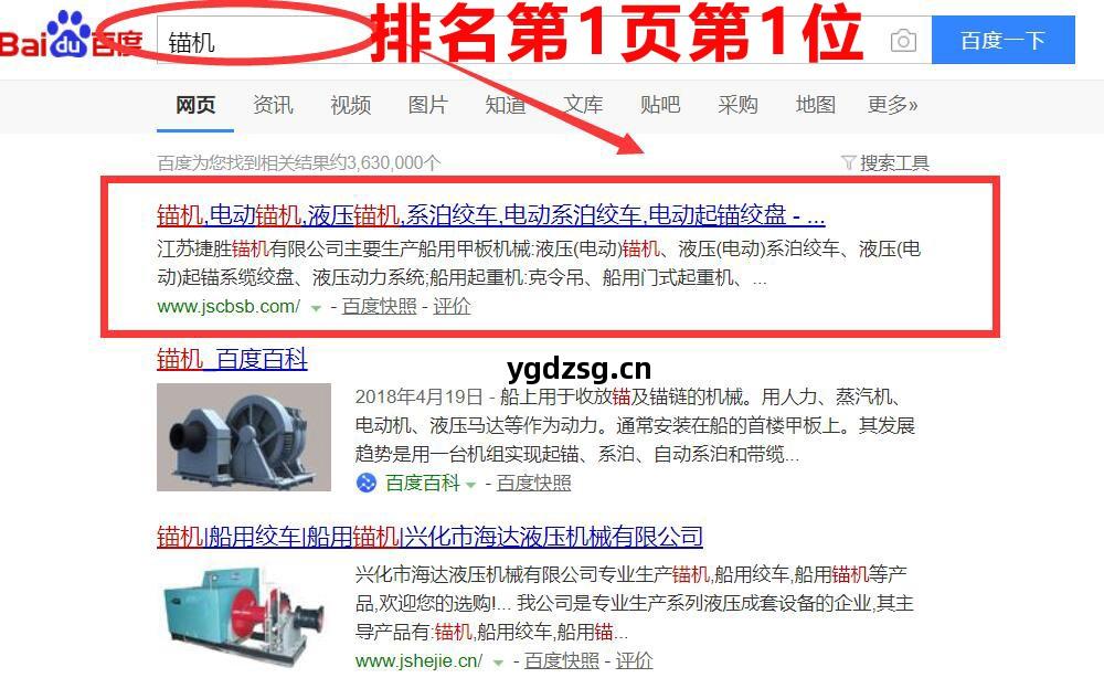 SEO優(you)化(hua)推(tui)廣(guang)“錨機(ji)”行(xing)業網(wang)站(zhan)優(you)化(hua)效(xiao)果